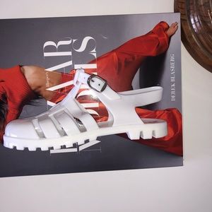 New White Jelly Sandals